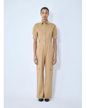 Max Mara Cotton Tailored Jumpsuit - White