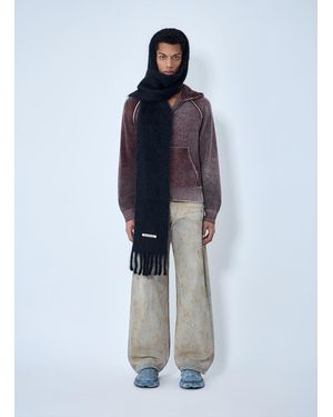 Acne Studios Fringed Wool Scarf - Blue