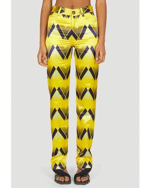 MERYLL ROGGE Graphic Print Trousers - Yellow