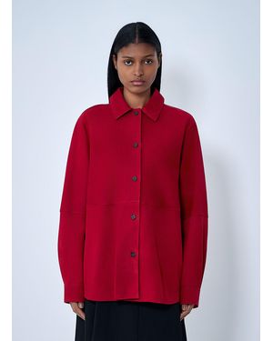 TOTEME Suede Overshirt - Red