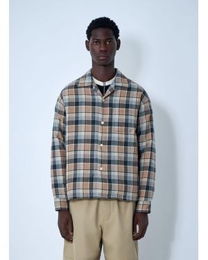 Visvim Check Down Jacket - Blue