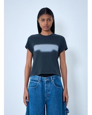Alexander Wang Cotton Jersey Logo T-Shirt - Blue