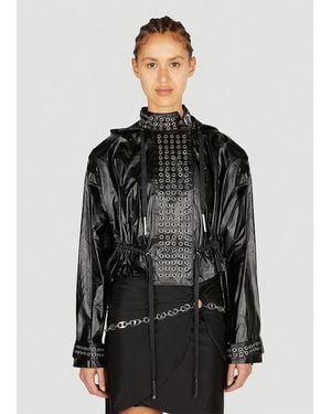 Rabanne Eyelet Biker Jacket - Black