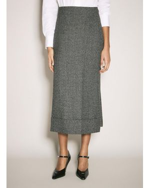 Prada Wool Maxi Skirt - Grey