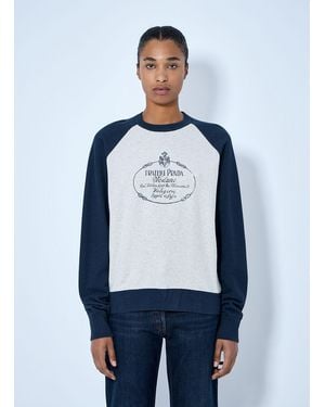 Prada Cotton Crew-Neck Sweatshirt - Blue