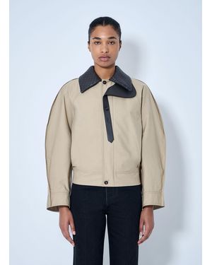 Bottega Veneta Quilted Collar Jacket - Natural