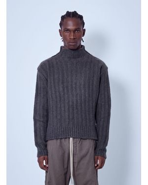 Rick Owens Turtle Neck Knit Jumper - Blue