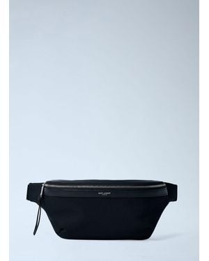 Saint Laurent Cassandre Canvas Belt Bag - Gray