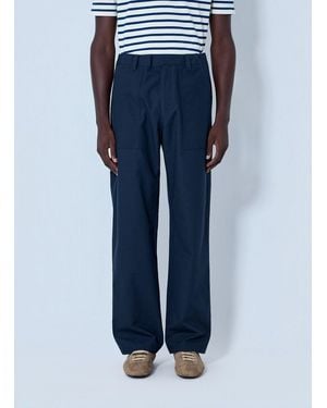 Prada Wide-Leg Tailored Pants - Blue
