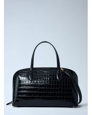 TOTEME Croc-Embossed Day Tote Bag - Blue