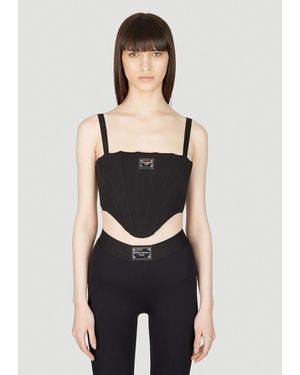 Dolce & Gabbana Logo Plaque Corset - Black
