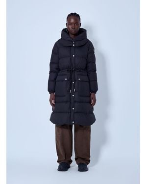 Moncler Pic Hooded Long Down Coat - Blue