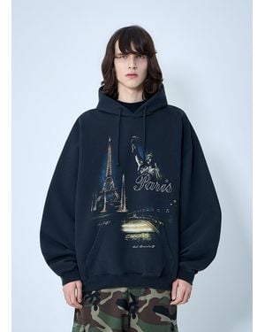 Vetements Paris Tourist Zip Up Hoodie - Blue