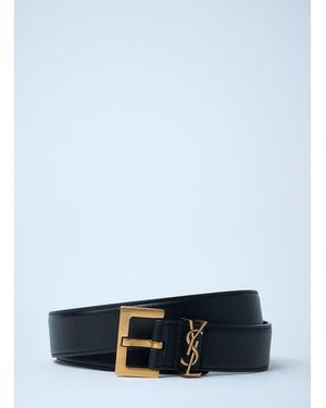 Saint Laurent Cassandre Belt - White