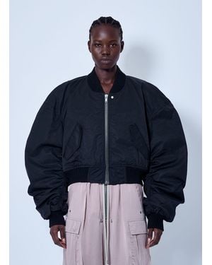 Rick Owens Secchia Cropped Flight Bomber Jacket - Blue
