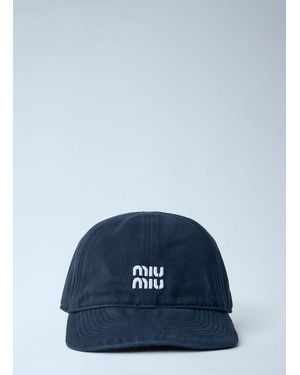 Miu Miu Denim Baseball Cap - Blue