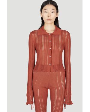 Marco Rambaldi Ribbed Knit Shirt - Red