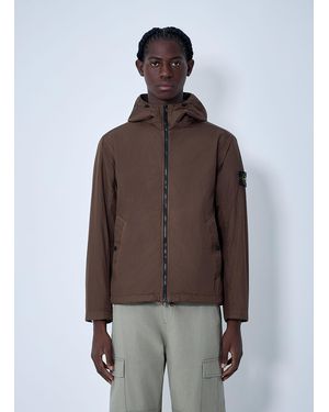 Stone Island Logo Patch Jacket - Brown