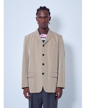 Lacoste Runway Technical Stretch Tailored Jacket - Natural