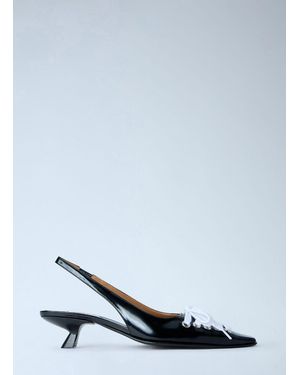 Marni Slingback Kitten Heel Pumps - White