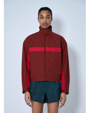 Saint Laurent High-Neck Zip Jacket - Red