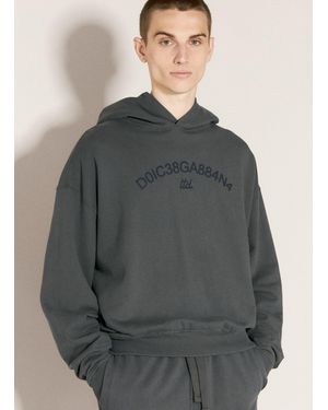 Dolce & Gabbana Cropped Hooded Sweatshirt - Grey