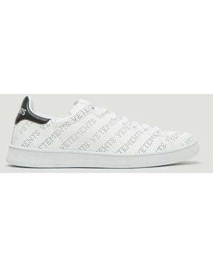 Vetements Perforated Logo Sneakers - White