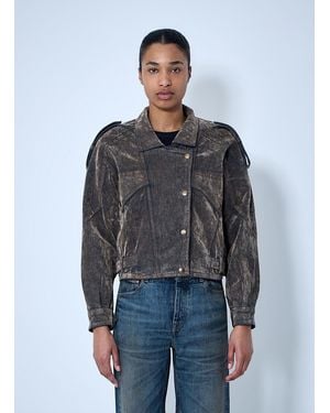 VAQUERA Flocked Denim Jacket - Gray