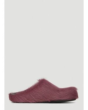 Marni Fussbett Sabot Mules - Purple
