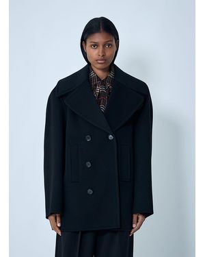 Saint Laurent Tailored Wool Coat - Blue