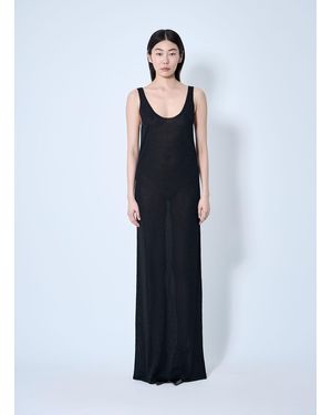 Saint Laurent Knit Maxi Dress - Blue