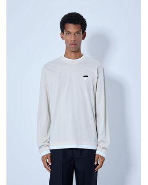 Prada Long- Sleeve Cotton T-shirt - White