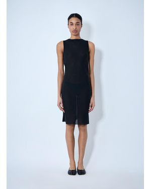 Rier Sleeveless Mesh Midi Dress - Blue
