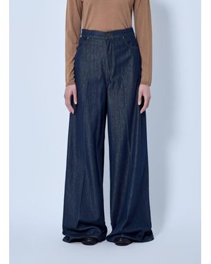 Max Mara Wide-leg Denim Trousers - Blue