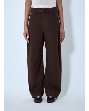 Lemaire Wide-Leg Tailored Pants - Brown