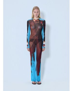 Jean Paul Gaultier Re-Edition La Robe Tennis Costume Long Dress - Blue