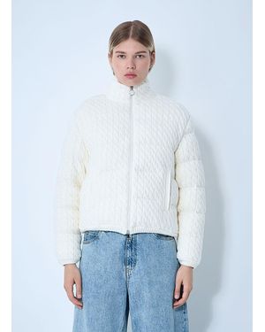 Moncler Padded Cabel Cardigan - White