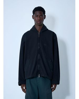Balenciaga Logo Motif Zip-Up Jacket - Blue