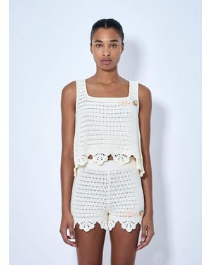 Chloé Sleeveless Cropped Top - White