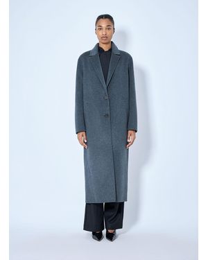 Rohe Double-Faced Wool Long Coat - Blue