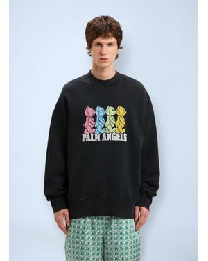 Palm Angels Logo Motif Sweatshirt - Grey