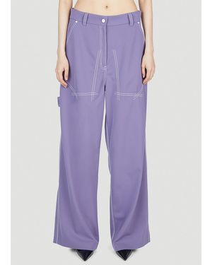 Stella McCartney Wide Leg Trousers - Purple
