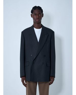 Dries Van Noten Double-Breasted Blazer - Blue
