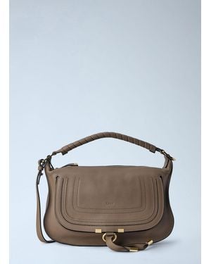 Chloé Small Marcie Shoulder Bag - Natural