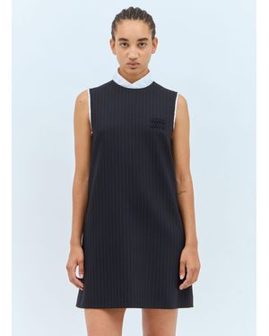 Miu Miu Pinstripe Dress - Blue