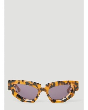 Kuboraum F5 Tortoiseshell Sunglasses - Orange