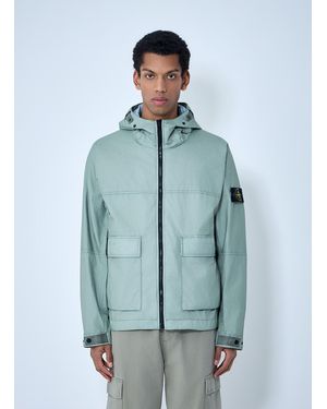 Stone Island Short Parka Jacket - Blue