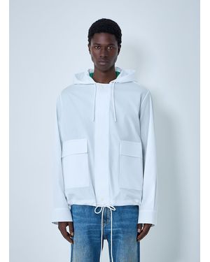 Lacoste Runway Hooded Poplin Jacket - White