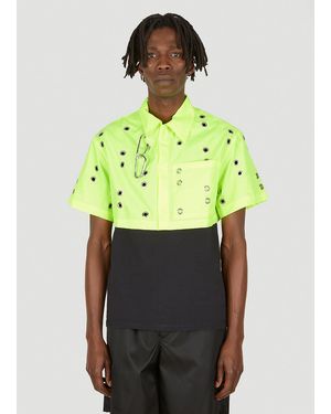 STUDIO ALCH Eyelet Short-sleeve Shirt - Green