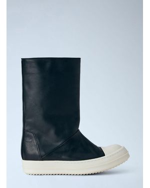 Rick Owens Tower High Leather Boots - Blue